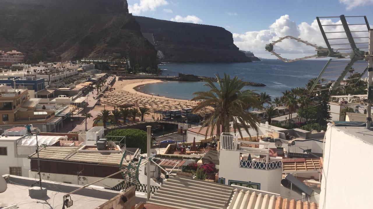 Pensión Playa Puerto De Mogan Bagian luar foto