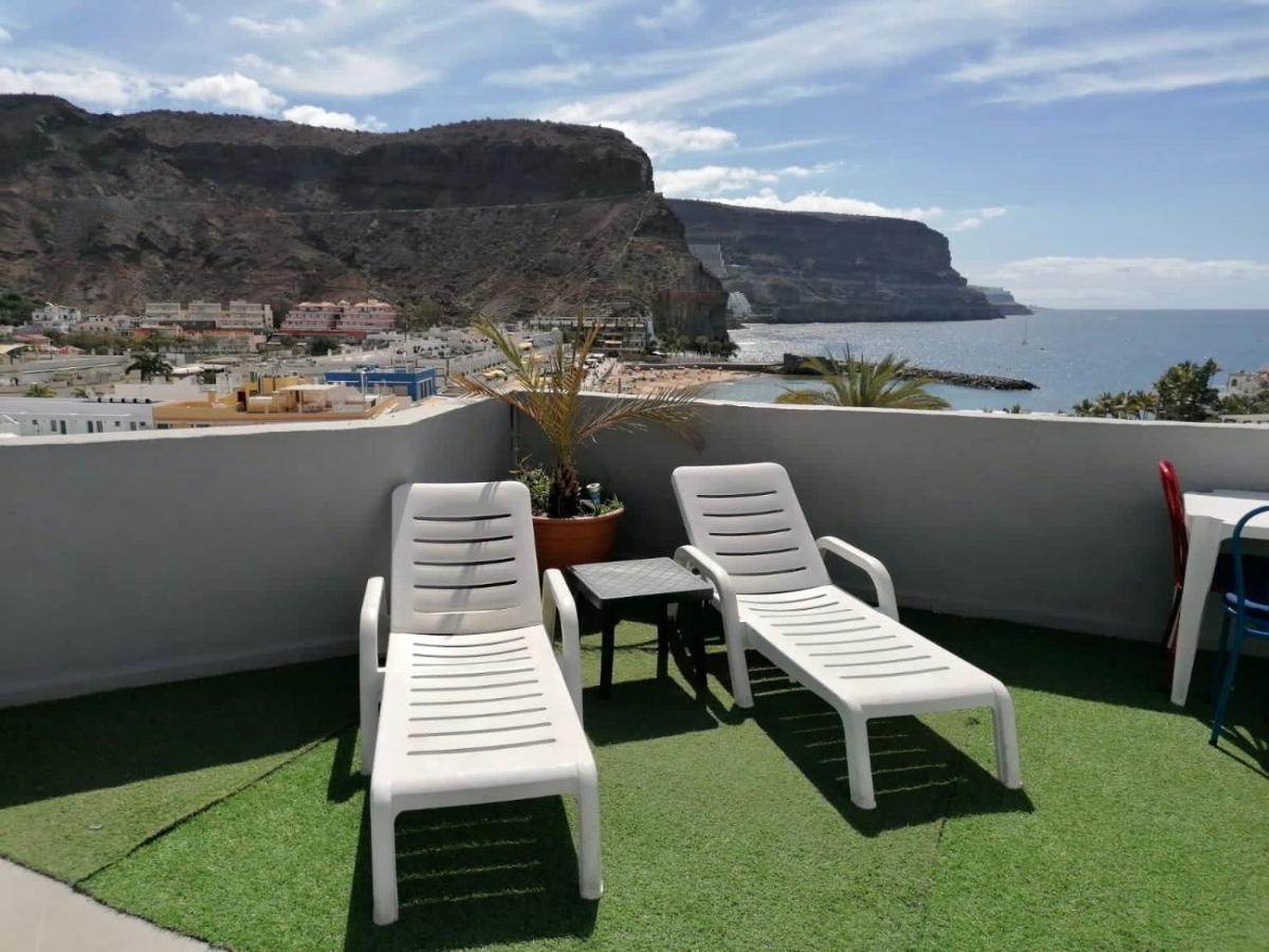 Pensión Playa Puerto De Mogan Bagian luar foto